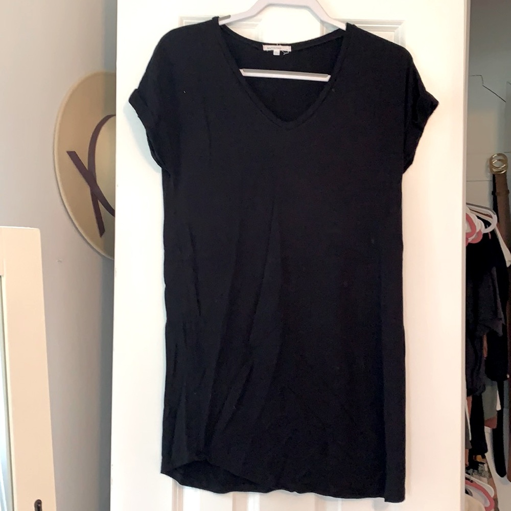 Cuffed sleeve t-shirt dress